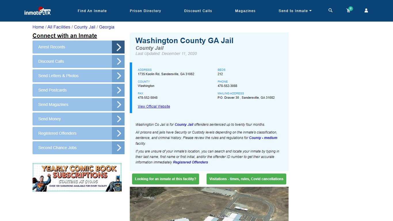Washington County GA Jail - Inmate Locator - Sandersville, GA